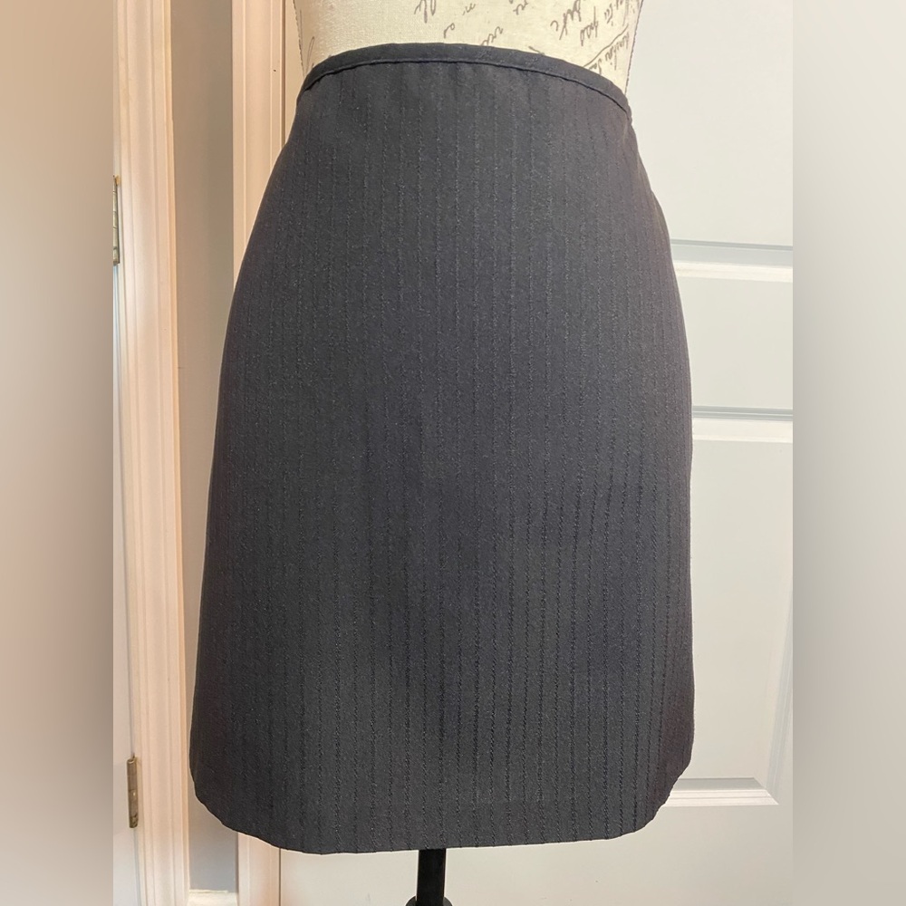 My Michelle Vintage Black Lightweight‎ A-line Skirt with Stripes Size 7/8 F